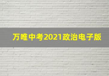 万唯中考2021政治电子版