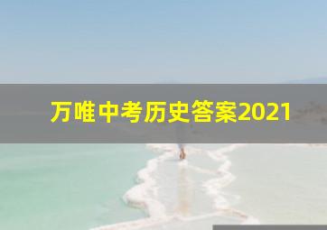 万唯中考历史答案2021