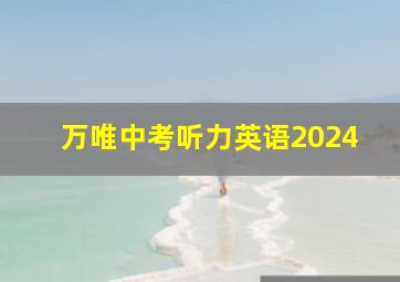 万唯中考听力英语2024