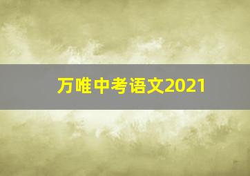 万唯中考语文2021