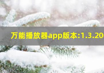 万能播放器app版本:1.3.200