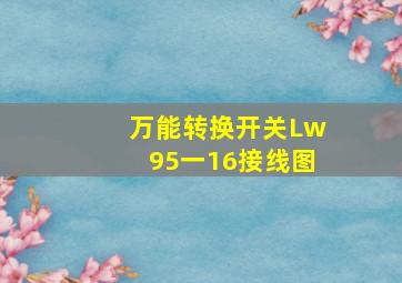 万能转换开关Lw95一16接线图