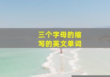 三个字母的缩写的英文单词