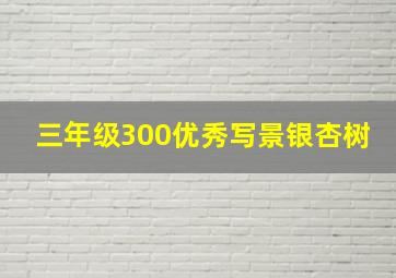 三年级300优秀写景银杏树