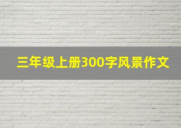 三年级上册300字风景作文