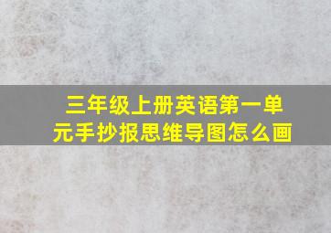 三年级上册英语第一单元手抄报思维导图怎么画