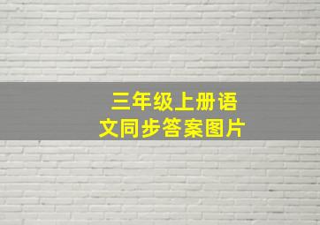 三年级上册语文同步答案图片