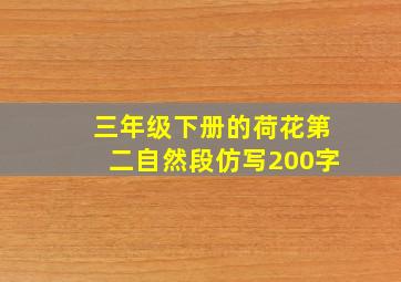 三年级下册的荷花第二自然段仿写200字