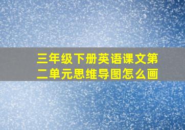 三年级下册英语课文第二单元思维导图怎么画