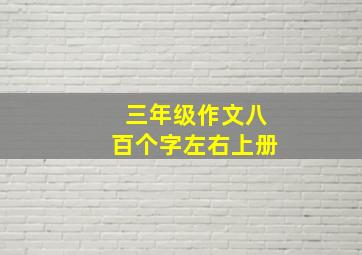 三年级作文八百个字左右上册