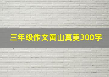 三年级作文黄山真美300字