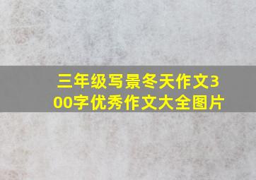 三年级写景冬天作文300字优秀作文大全图片