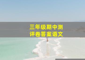 三年级期中测评卷答案语文