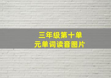 三年级第十单元单词读音图片