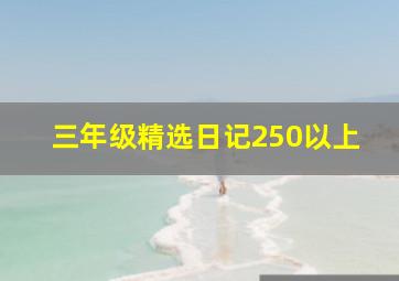 三年级精选日记250以上