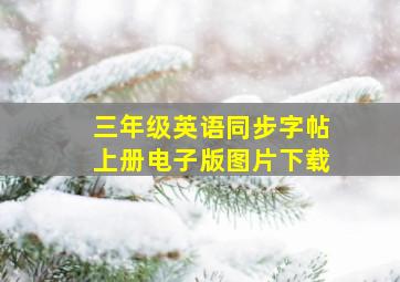 三年级英语同步字帖上册电子版图片下载