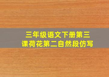 三年级语文下册第三课荷花第二自然段仿写