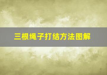 三根绳子打结方法图解