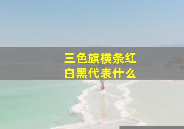 三色旗横条红白黑代表什么