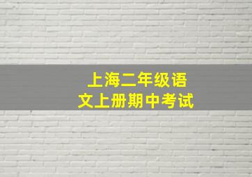 上海二年级语文上册期中考试