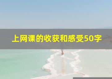 上网课的收获和感受50字