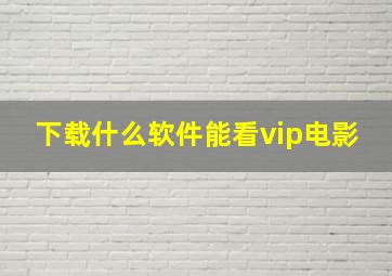 下载什么软件能看vip电影