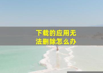 下载的应用无法删除怎么办