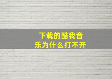 下载的酷我音乐为什么打不开