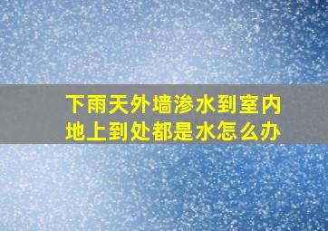 下雨天外墙渗水到室内地上到处都是水怎么办