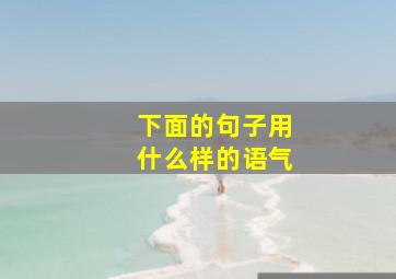 下面的句子用什么样的语气