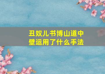 丑奴儿书博山道中壁运用了什么手法