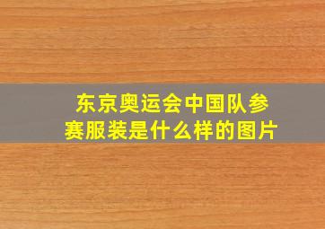 东京奥运会中国队参赛服装是什么样的图片