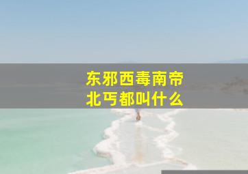 东邪西毒南帝北丐都叫什么