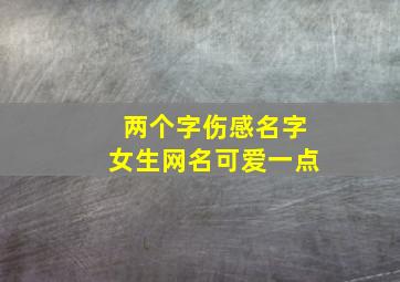 两个字伤感名字女生网名可爱一点