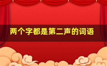 两个字都是第二声的词语