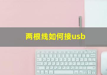 两根线如何接usb