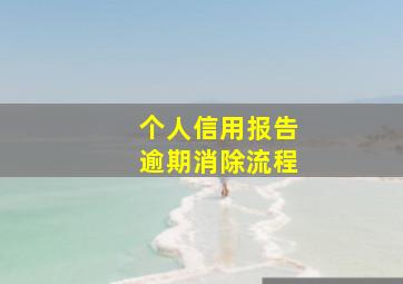 个人信用报告逾期消除流程