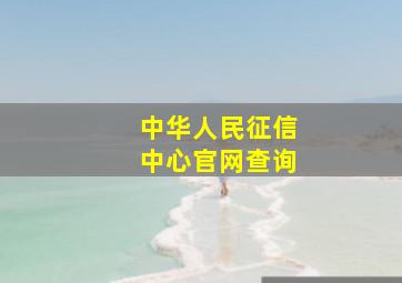 中华人民征信中心官网查询