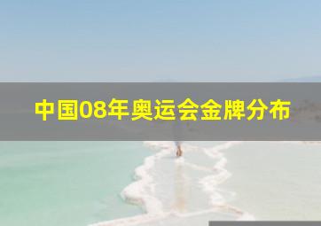 中国08年奥运会金牌分布