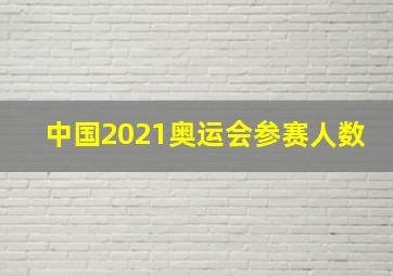 中国2021奥运会参赛人数