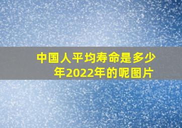 中国人平均寿命是多少年2022年的呢图片