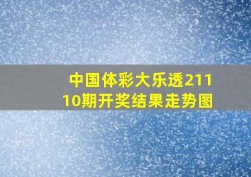 中国体彩大乐透21110期开奖结果走势图