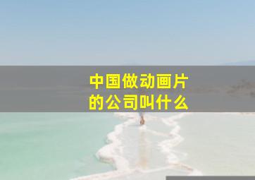 中国做动画片的公司叫什么