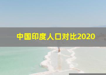 中国印度人口对比2020