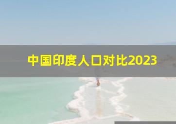 中国印度人口对比2023