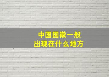 中国国徽一般出现在什么地方