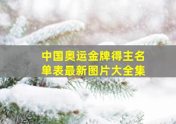 中国奥运金牌得主名单表最新图片大全集