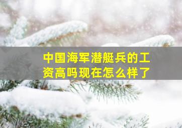 中国海军潜艇兵的工资高吗现在怎么样了