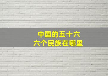 中国的五十六六个民族在哪里