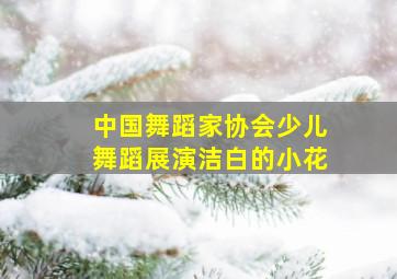 中国舞蹈家协会少儿舞蹈展演洁白的小花